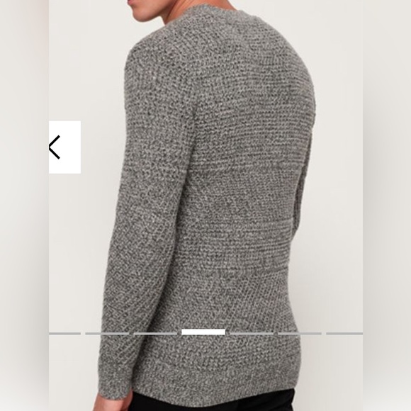 NWT - Superdry Men’s Wool Blended Ribbed Knit Sweater - Size XL - Picture 4 of 14
